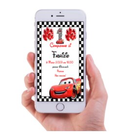 INVITO DIGITALE COMPLEANNO CARS