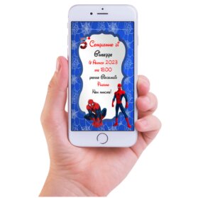 INVITO DIGITALE COMPLEANNO SPIDERMAN
