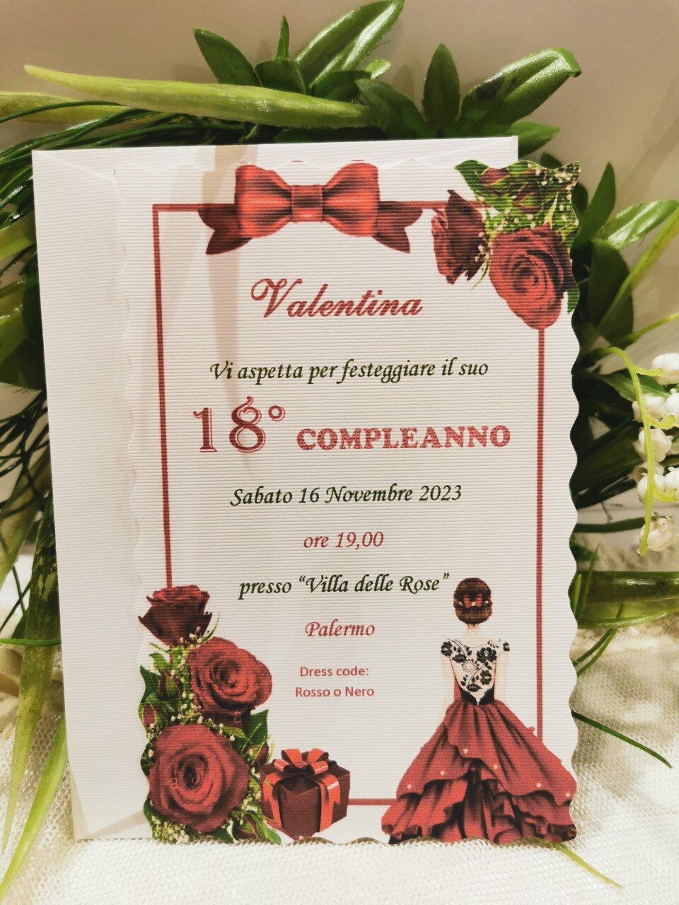 Coordinato 18 anni Ragazza, Invito 18esimo compleanno, Mise en