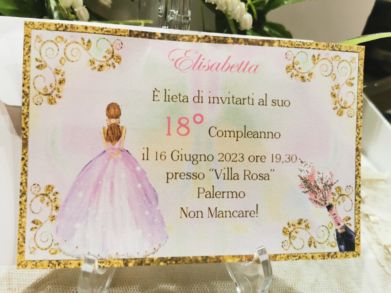 Coordinato 18 anni Ragazza, Invito 18esimo compleanno, Mise en