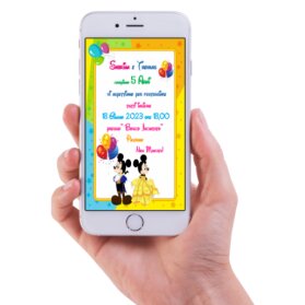 INVITO DIGITALE COMPLEANNO MINNIE E TOPOLINO