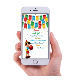 INVITO DIGITALE COMPLEANNO PINOCCHIO