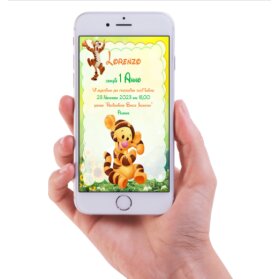 INVITO DIGITALE COMPLEANNO WINNIE THE POOH