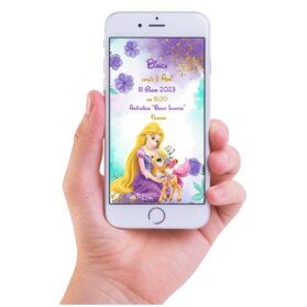 INVITO DIGITALE COMPLEANNO RAPUNZEL