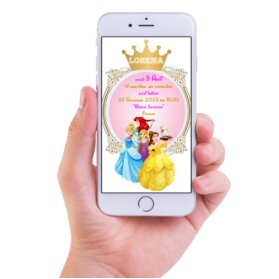 INVITO DIGITALE COMPLEANNO PRINCIPESSE