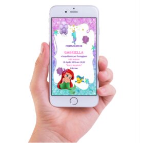 INVITO DIGITALE COMPLEANNO PRINCIPESSA ARIEL