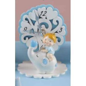 BOMBONIERA OROLOGIO BIMBO CON CONFETTI