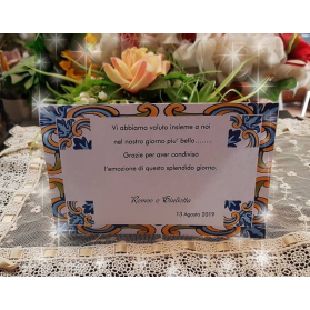 Matrimonio ringraziamento da tavolo Siciliano