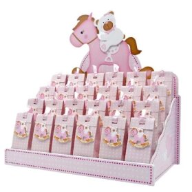 SCATOLINA NASCITA CON CAVALLINO 24 PEZZI CON ESPOSITORE