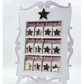 SCATOLINA NASCITA CON STELLA 24 PEZZI CON ESPOSITORE E CONFETTI
