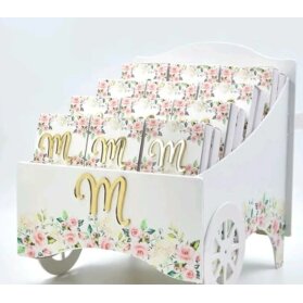 SCATOLINA COMUNIONE CON ESPOSITORE DA 24 PEZZI CON CONFETTI