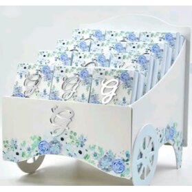 SCATOLINA COMUNIONE CON ESPOSITORE DA 24 PEZZI E CONFETTI