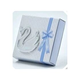 SCATOLINA NASCITA CON CIGNO IN PLEXI