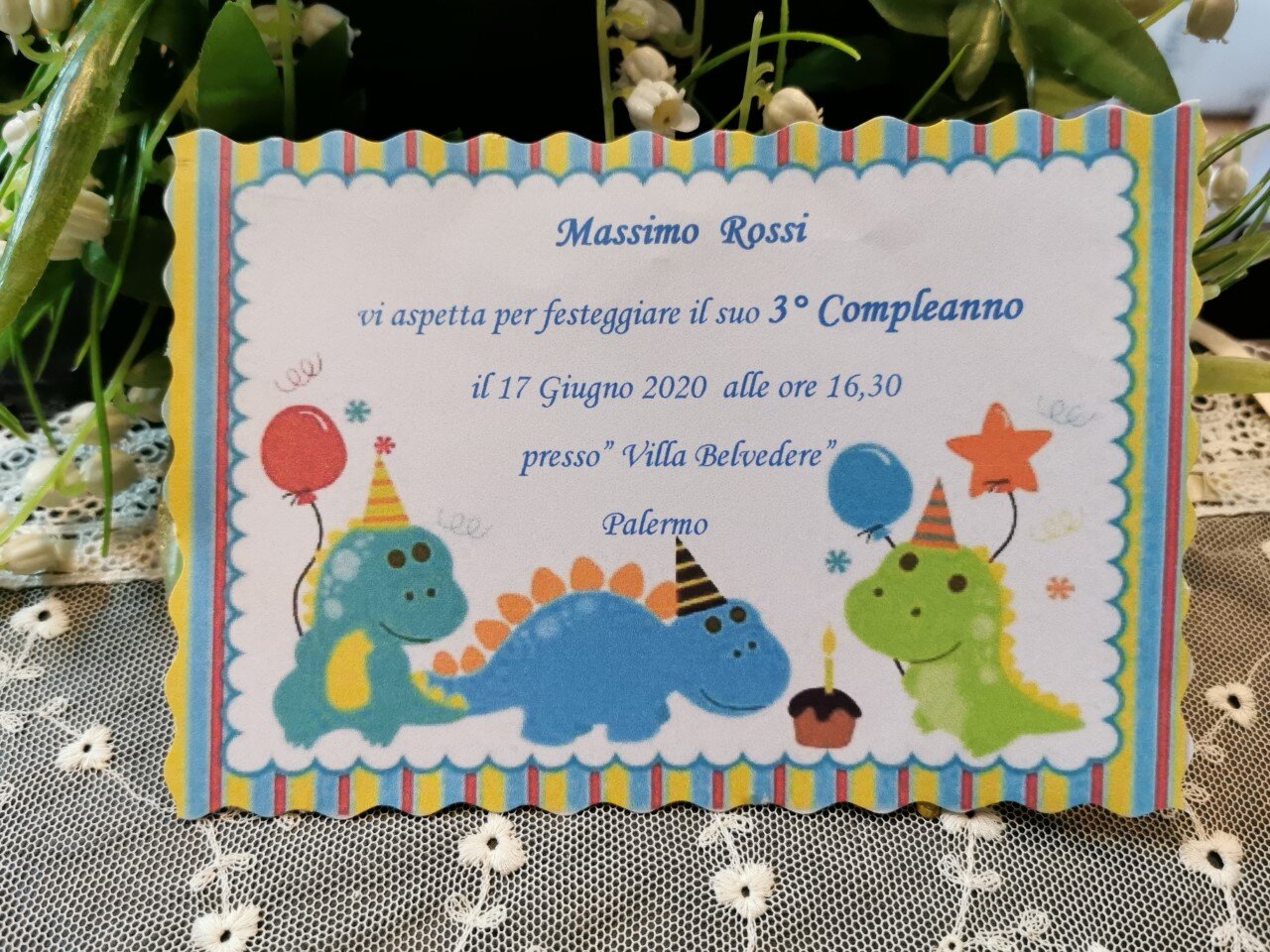 invito Compleanno Dinosauri - Bomboniera Chic