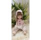 BOMBONIERA BIMBA IN CAPODIMONTE CHERRY AND PEACH