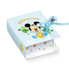 SCATOLINA NASCITA TOPOLINO LION CON CONFETTI