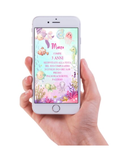 INVITO DIGITALE BALLERINA COMUNIONE IN 12 ORE