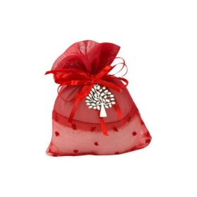 SACCHETTO CON CHARM ALBERO VITA CON CONFETTI