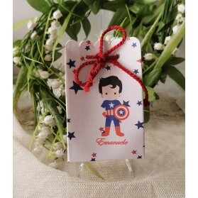 SCATOLINA COMPLEANNO CAPITAN AMERICA PERSONALIZZATA